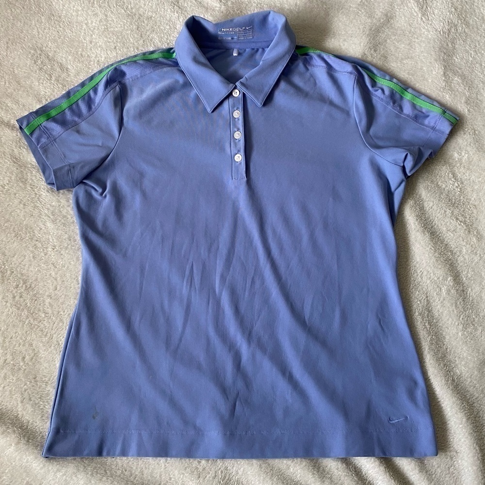 𝅺NIKE Golf Fit Dry gold shirt in periwinkle medium​​​​​